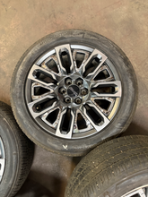 Load image into Gallery viewer, Set of Used 22" Denali Ultimate '00-'26 GMC Sierra 1500 Rims 275/50R22 Tires LT
