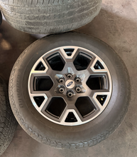 Load image into Gallery viewer, Set of 4 Used '05-'26 Ford F-150 Charcoal &amp; Machined Wheels 275/60R20 Hankook LT
