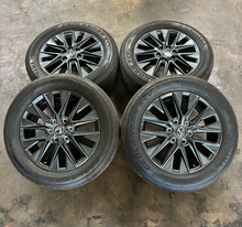 Load image into Gallery viewer, Set of Used 20" '24-'26 Lexus GX550 Black Wheels on 265/55R20 Yokohama Tires LT
