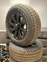 Load image into Gallery viewer, Set of OEM Takeoff &#39;05-&#39;25 RAM 2500 3500 20&quot; Black Rims 285/60R20 Firestone AT2
