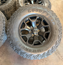 Load image into Gallery viewer, Set of Used '19-'26 RAM 1500 TRX Black OEM Wheels 325/65R18 Goodyear AT Tires LT
