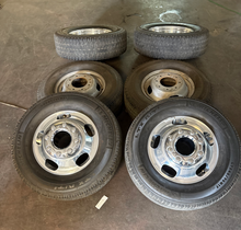 Load image into Gallery viewer, OEM '05-'26 Ford F-350 Dually 17" Used Rims 245/75R17 Michelin LTX AT2 Tires LT
