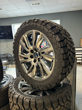 Load image into Gallery viewer, OEM '99-'26 Chevy Silverado 1500 22" Silver &amp; Chrome Wheels 33/12.50R22 RT Tires
