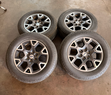Load image into Gallery viewer, Set of 4 Used '05-'26 Ford F-150 Charcoal &amp; Machined Wheels 275/60R20 Hankook LT
