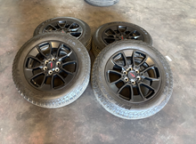Load image into Gallery viewer, OEM '22-'26 Toyota Tundra Black TRD 20" Used Wheels on 265/60R20 Falken AT3WA LT
