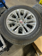 Load image into Gallery viewer, OEM '00-'26 GMC Sierra 1500 Yukon 5917 Used Polished Rims 275/60R20 Continental
