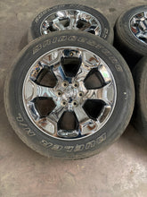 Load image into Gallery viewer, Set of 4 Used 20" Chrome '19-'26 RAM 1500 OEM Wheels 275/55R20 Bridgestone HL LT
