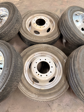 Load image into Gallery viewer, Set of Used '05-'26 Ford F450 F550 19.5" King Ranch Wheels 225/70R19.5 Tires LT
