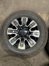 Load image into Gallery viewer, Set of Used &#39;11-&#39;24 GMC Sierra 2500 Black Milled Wheels 275/65R20 Goodyear E LT
