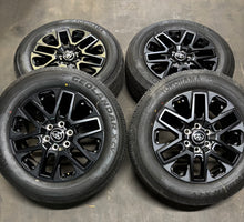 Load image into Gallery viewer, Set of 4 OEM Takeoff &#39;23-&#39;25 Toyota Sequoia Tundra Black Rims 265/60R20 Tires LT
