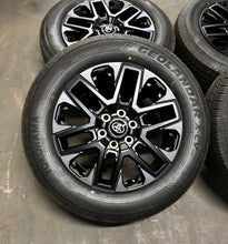 Load image into Gallery viewer, Set of 4 OEM Takeoff &#39;23-&#39;25 Toyota Sequoia Tundra Black Rims 265/60R20 Tires LT
