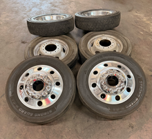 Load image into Gallery viewer, Set of Used '05-'26 Ford F450 F550 19.5" King Ranch Wheels 225/70R19.5 Tires LT
