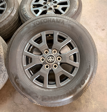 Load image into Gallery viewer, Set of Used '25-'26 Toyota 4Runner 17" Dark Charcoal OEM Rims 245/70R17 Tires LT
