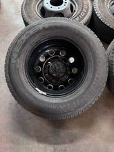 Load image into Gallery viewer, OEM '19-'26 RAM 3500 Dually 17" Used Night Edition Black Wheels on 235/80R17 LT
