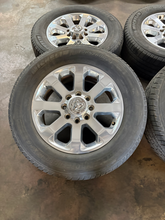 Load image into Gallery viewer, OEM '05-'26 RAM 2500 20" Polished Used Wheels on 285/60R20 Michelin Defender LT
