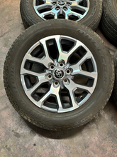 Load image into Gallery viewer, OEM '22-'26 Toyota Tundra Grey Machined 20" Used Wheels 265/60R20 Bridgestone LT
