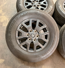 Load image into Gallery viewer, Set of Used '25-'26 Toyota 4Runner 17" Dark Charcoal OEM Rims 245/70R17 Tires LT
