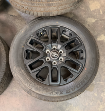 Load image into Gallery viewer, Set of OEM Takeoff '22-'26 Toyota Tundra 20" Black OEM Wheels 265/60R20 Tires LT

