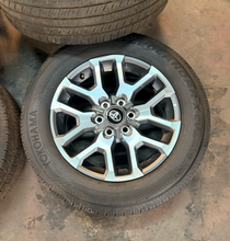 Load image into Gallery viewer, Set of OEM Takeoff '22-'26 Toyota Tundra Grey Machined Rims 265/60R20 Tires LT

