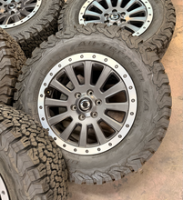 Load image into Gallery viewer, Set of 5 Lightly Used 18" INEOS Grenadier OEM Wheels 255/70R18 BFGoodrich AT LT
