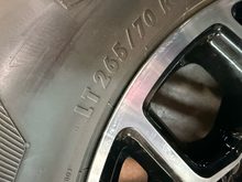 Load image into Gallery viewer, Set of Used '05-'26 Ford F-150 Black &amp; Milled OE Wheels 265/70R18 General ATP LT
