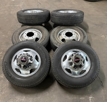 Load image into Gallery viewer, Set of 6 Used '11-'26 GMC Sierra 3500 Dually 17" Wheels 235/80R17 Michelin XC LT
