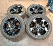 Load image into Gallery viewer, Set of Used 20" '19-'26 RAM 1500 Black OEM Rims 275/55R20 Bridgestone Dueler LT
