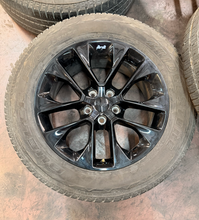 Load image into Gallery viewer, Set of 5 Used '07-'26 Jeep Wrangler Black 20" Wheels 275/55R20 Bridgestone HL LT
