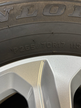 Load image into Gallery viewer, OEM '05-'24 Toyota 4Runner 17" Silver Used Wheels 265/70R17 Dunlop A20 Tires LT

