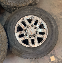 Load image into Gallery viewer, Set of Used '11-'26 Chevrolet Silverado 2500 Chrome 18" Rims 275/70R18 Tires LT
