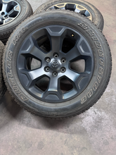 Load image into Gallery viewer, OEM '19-'26 RAM 1500 Matte Black 20" Used Wheels on 275/55R20 Bridgestone  LT
