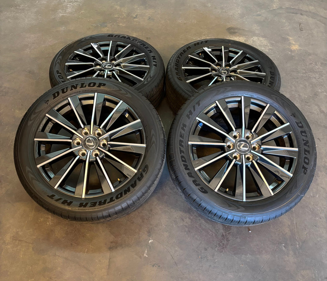Set of Four OEM '24-'25 Lexus GX550 Luxury+ Wheels on Dunlop 265/50R22 Tires LT