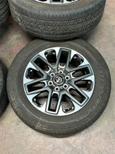 Load image into Gallery viewer, Set of 4 Used &#39;22-&#39;25 OEM Toyota Tundra Limited OEM Wheels on 265/60R20 Tires LT
