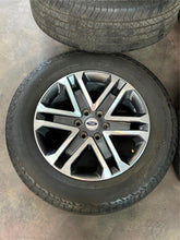 Load image into Gallery viewer, Set of Used OEM 20&quot; &#39;05-&#39;25 Ford F150 Charcoal Machined Rims 275/60R20 Tires LT

