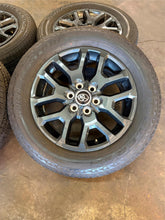 Load image into Gallery viewer, Set of 4 Used '22-'26 Toyota Tundra 20" Dark Grey Rims 265/60R20 Bridgestone LT
