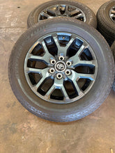 Load image into Gallery viewer, Set of 4 Used '22-'26 Toyota Tundra 20" Dark Grey Rims 265/60R20 Bridgestone LT
