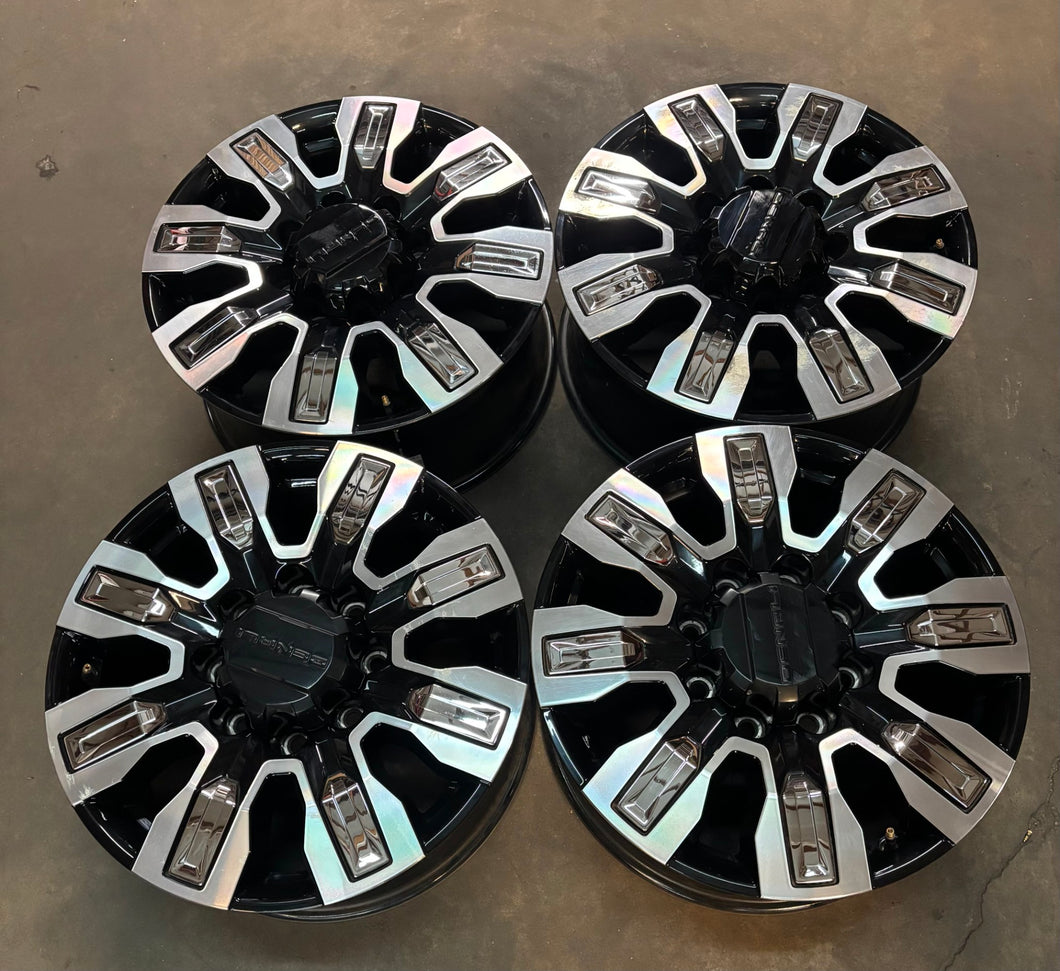 Set of x4 Used OEM GM '11-'25 GMC Sierra 2500 3500 Denali Ultimate Wheels LT