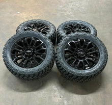 Load image into Gallery viewer, Set of 4 22&quot; Black &#39;11-&#39;25 Chevy 2500 3500 Rims on 35/12.50R22 Trail Grappler MT
