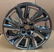 Load image into Gallery viewer, New 22x9 Aluminum Rim in Midnight Silver w/ Chrome Inserts '21-'26 Yukon &amp; Tahoe
