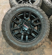 Load image into Gallery viewer, Set of Four Used &#39;11-&#39;25 GMC Sierra 2500 3500 Black Wheels 275/65R20 Toyo AT3 LT
