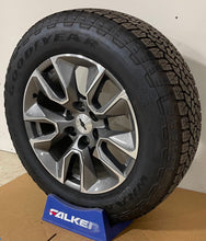 Load image into Gallery viewer, Set of Takeoff &#39;00-&#39;25 Chevy Silverado RST 1500 20&quot; Wheels 275/60R20 Goodyear AT
