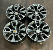 Load image into Gallery viewer, Set of OEM Takeoff &#39;00-&#39;24 Chevrolet Silverado 1500 RST 20&quot; Grey Machined Wheels
