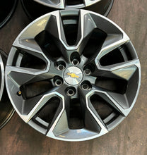 Load image into Gallery viewer, Set of OEM Takeoff &#39;00-&#39;24 Chevrolet Silverado 1500 RST 20&quot; Grey Machined Wheels
