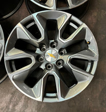 Load image into Gallery viewer, Set of OEM Takeoff &#39;00-&#39;24 Chevrolet Silverado 1500 RST 20&quot; Grey Machined Wheels
