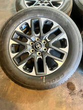 Load image into Gallery viewer, Set of 4 OEM Takeoff 20&quot; &#39;22-&#39;25 Toyota Tundra Wheels 265/60R20 Yokohama X-CV LT
