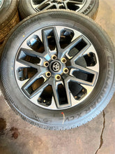 Load image into Gallery viewer, Set of 4 OEM Takeoff 20&quot; &#39;22-&#39;25 Toyota Tundra Wheels 265/60R20 Yokohama X-CV LT
