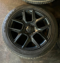 Load image into Gallery viewer, Set of Four Used Matte Black 22&quot; &#39;19-&#39;25 RAM 1500 Wheels Only 2727 Ships Free LT
