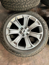 Load image into Gallery viewer, Set of 4 OEM &#39;00-&#39;18 Silverado 1500 Tahoe Wheels 285/45R22 Falken Wildpeak AT3WA
