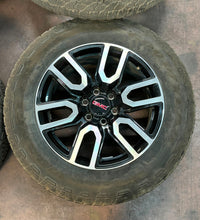 Load image into Gallery viewer, Set of 4 Used OEM 20&quot; &#39;00-&#39;24 GMC Sierra 1500 AT4 Rims 275/60R20 Goodyear AT LT
