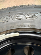 Load image into Gallery viewer, Single OEM '21-'26 Ford Bronco Black 17" Steel Wheel 265/70R17 Bridgestone Tire
